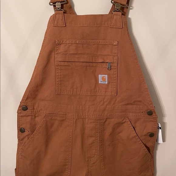 Carhartt Women's Rugged Flex Relaxed Fit Canvas Shortalls Size Small (4-6) NWT - Picture 3 of 17